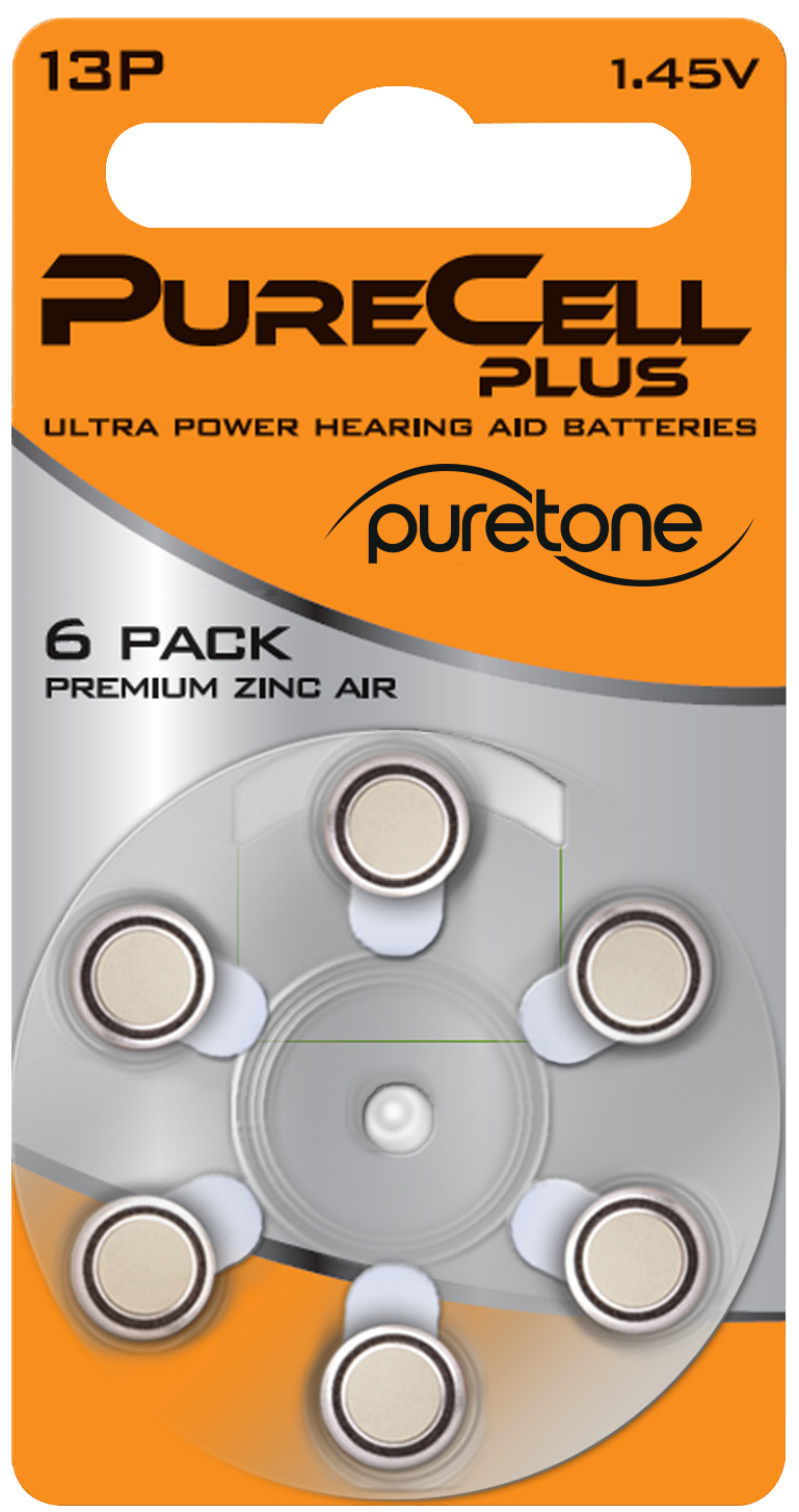 Hearing Aid Batteries (Orange13P) instamold